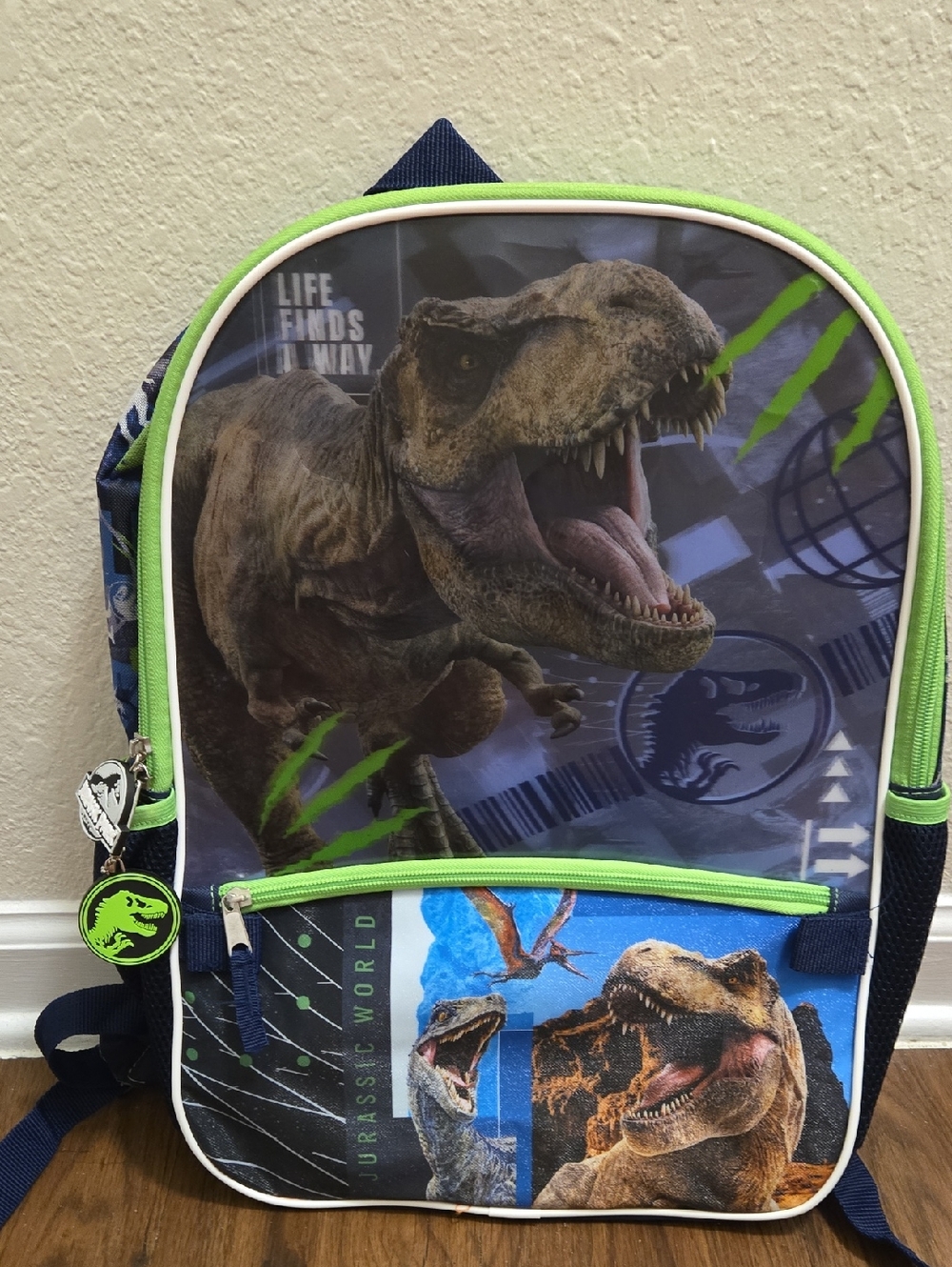 Jurassic World T-Rex Kids Backpack - Green/Navy